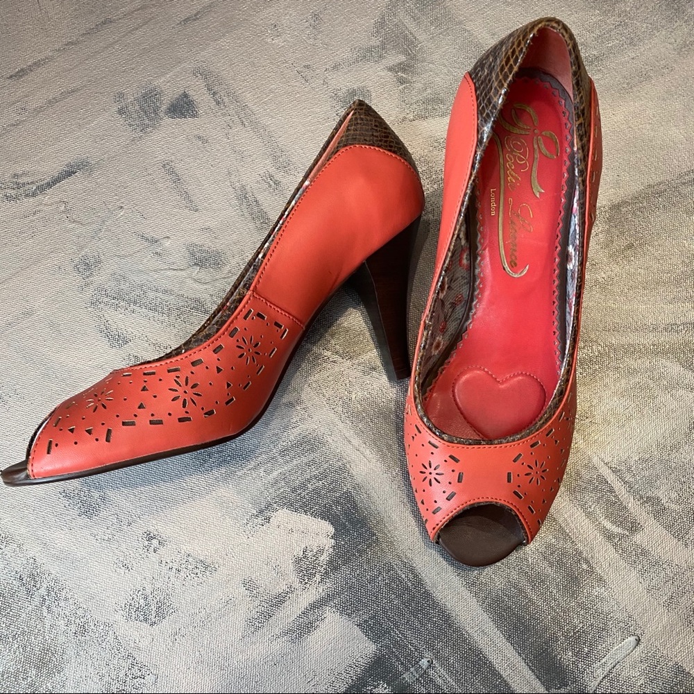 Poetic License Coral Orange Dilly Dally Heel - 39